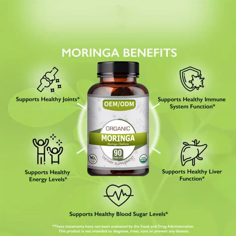 OEM Grosir 1500mg Herbal Slim Kapsul Moringa Oleifera Tablet Untuk Pembakaran Lemak