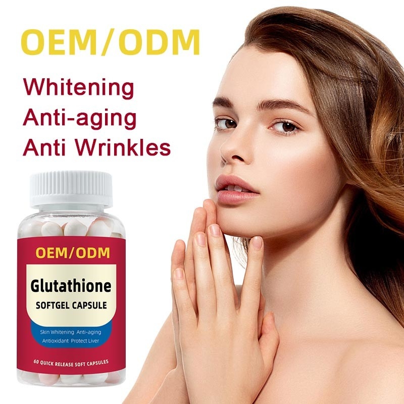 OEM Label Pribadi Vitamin C 1500mg L-Glutathione Tablet Untuk Membuat Kulit Putih Softgel