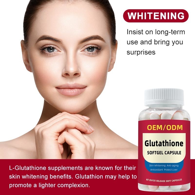 OEM Label Pribadi Vitamin C 1500mg L-Glutathione Tablet Untuk Membuat Kulit Putih Softgel