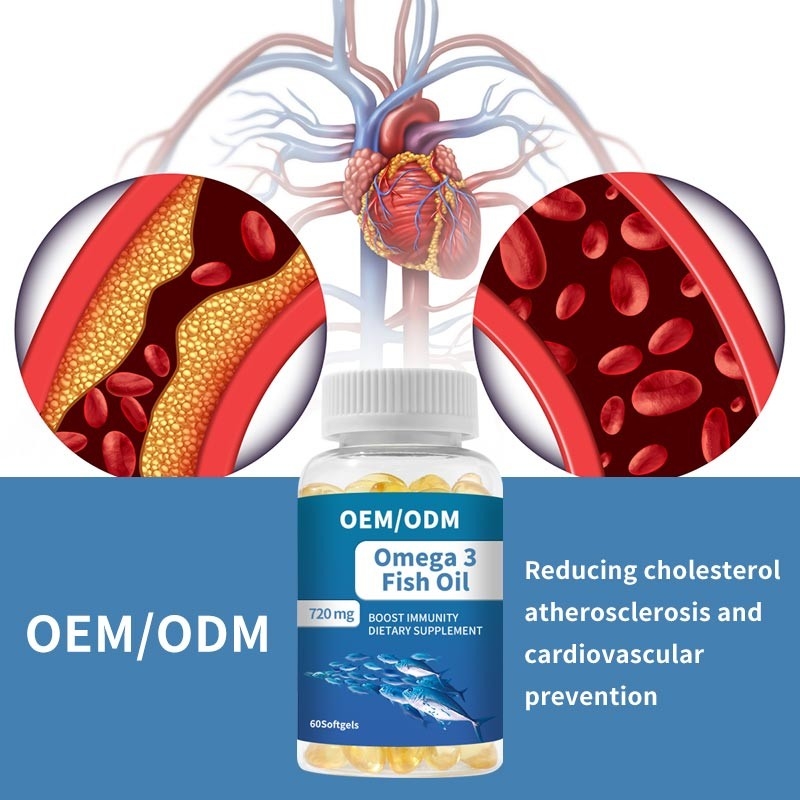 Minyak Ikan Omega 3 Softgels Kapsul Vitamin E DHA EPA Untuk Kesehatan Jantung Otak Bersama