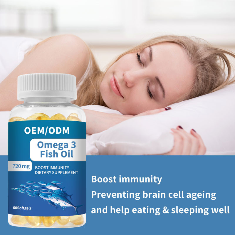 Minyak Ikan Omega 3 Softgels Kapsul Vitamin E DHA EPA Untuk Kesehatan Jantung Otak Bersama