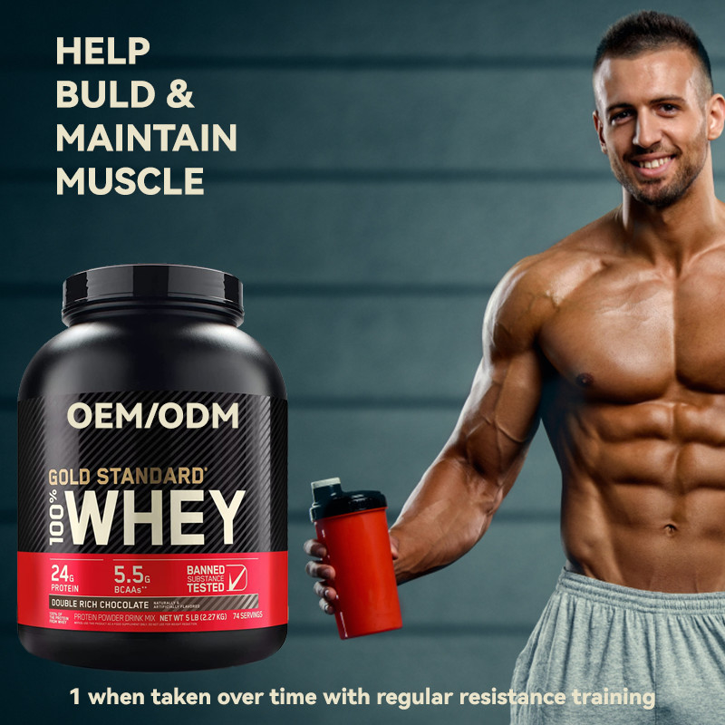 Suplemen Perawatan Kesehatan OEM Organic Whey Protein Powder Bulk Whey Protein Nutrisi Optimal