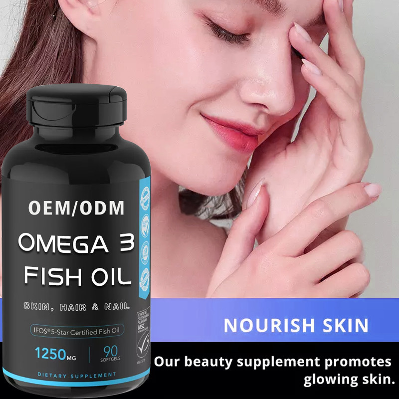 OEM MSDS Omega 3 Minyak Ikan Dukungan Kekebalan Otak Jantung Untuk Pria Dan Wanita
