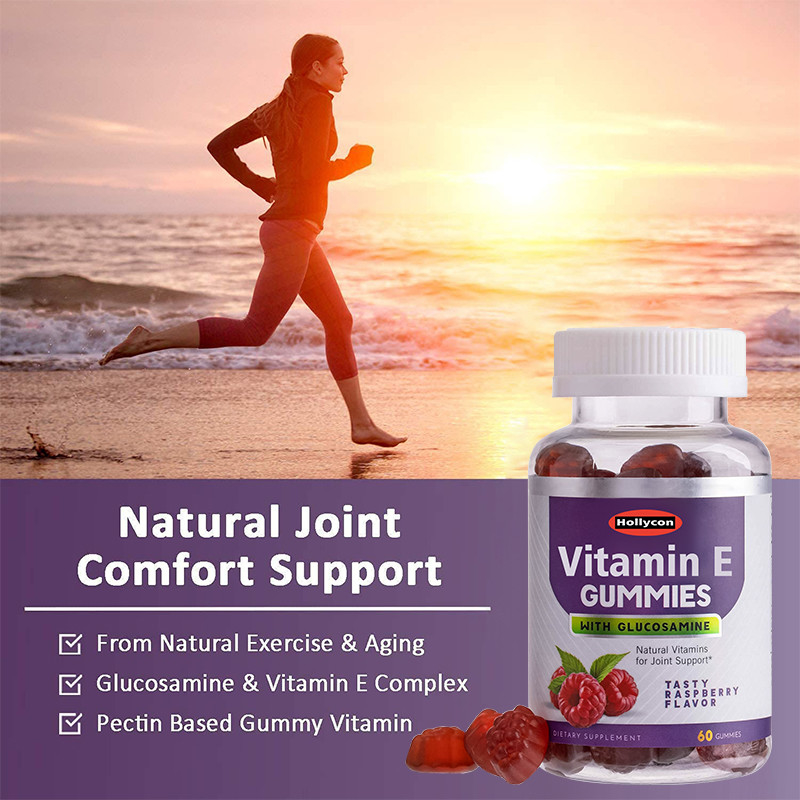 Suplemen Rasa Kustom OEM Vitamin E Gummies Kesehatan Tulang Dan Gummies Dukungan Kekebalan Tubuh