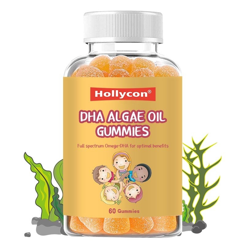 Nutrisi DHA ALGAE Oil Gummies EPA DHA Cod Liver Oil Pills Gummy For Kids Dewasa