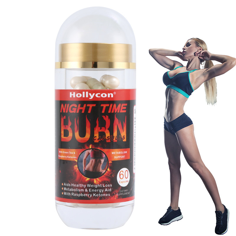 Private Label Healthcare Supplement OEM Mendukung Penurunan Berat Badan Night Time Fat Burn Capsules