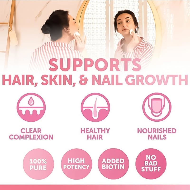Vitamin Alami Gummies Biotin Pertumbuhan Rambut Untuk Rambut Kulit Kuku Biotin Vitamin Gummies
