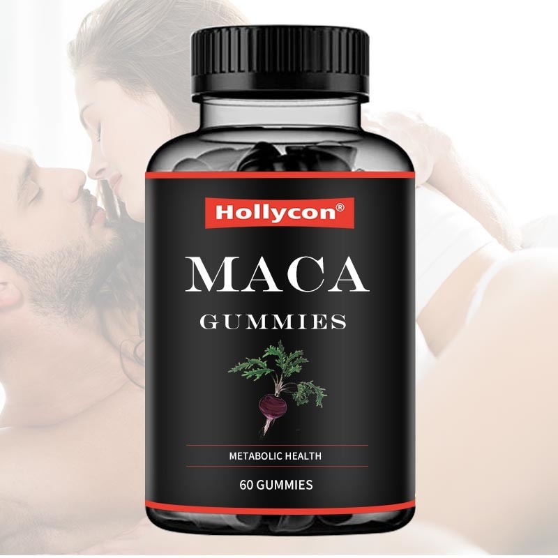 ODM Maca Root Gummies Hitam Merah Kuning Dukungan Hormonal Keseimbangan Energi Meningkatkan Fokus Suasana Hati