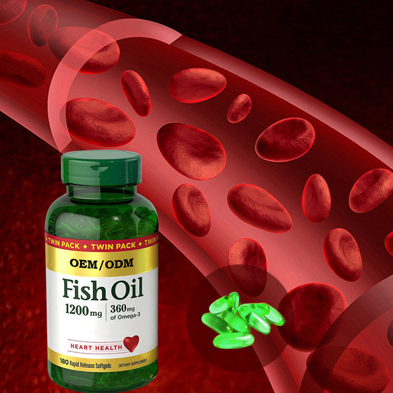 Minyak Ikan 1200Mg Mendukung Kesehatan Jantung Dengan Omega 3 EPA DHA Release Softgels