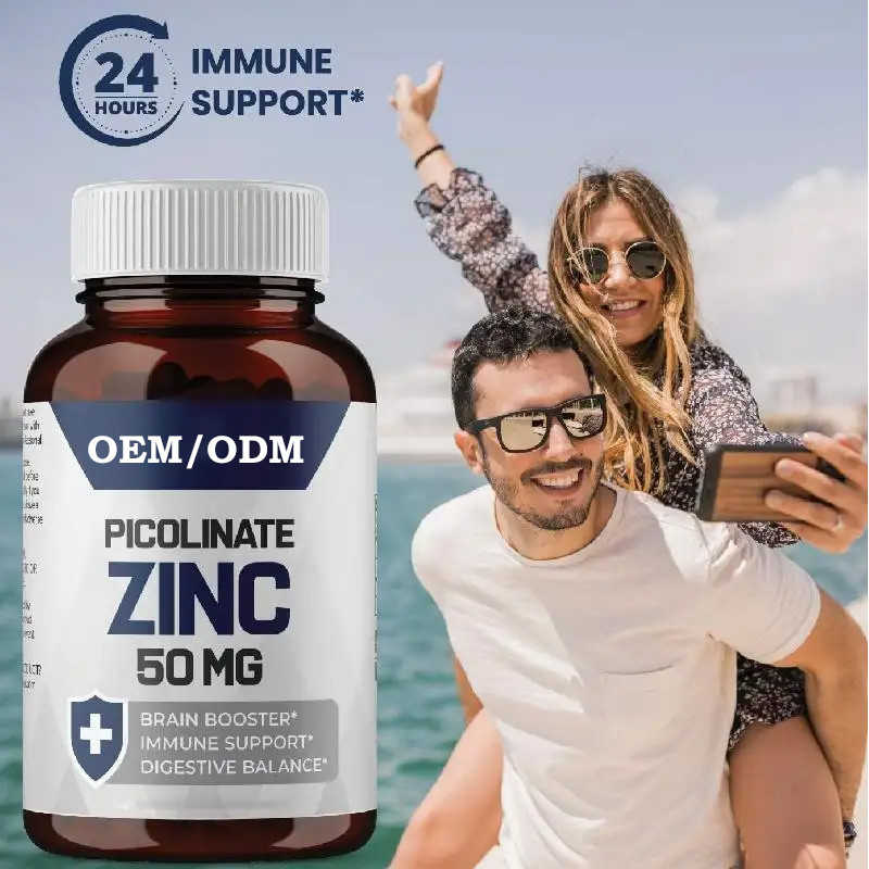 OEM Zinc Picolinate 30mg Suplemen yang diserap dengan baik untuk Kapsul Fungsi Kekebalan Tubuh