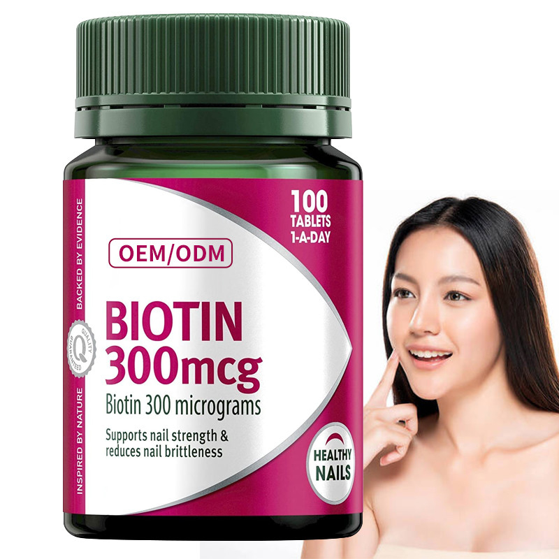 COA Biotin Vitamin Gummies 300mcg Menjaga Kesehatan Kuku Membantu Pemecahan Lemak Makanan 100Pcs