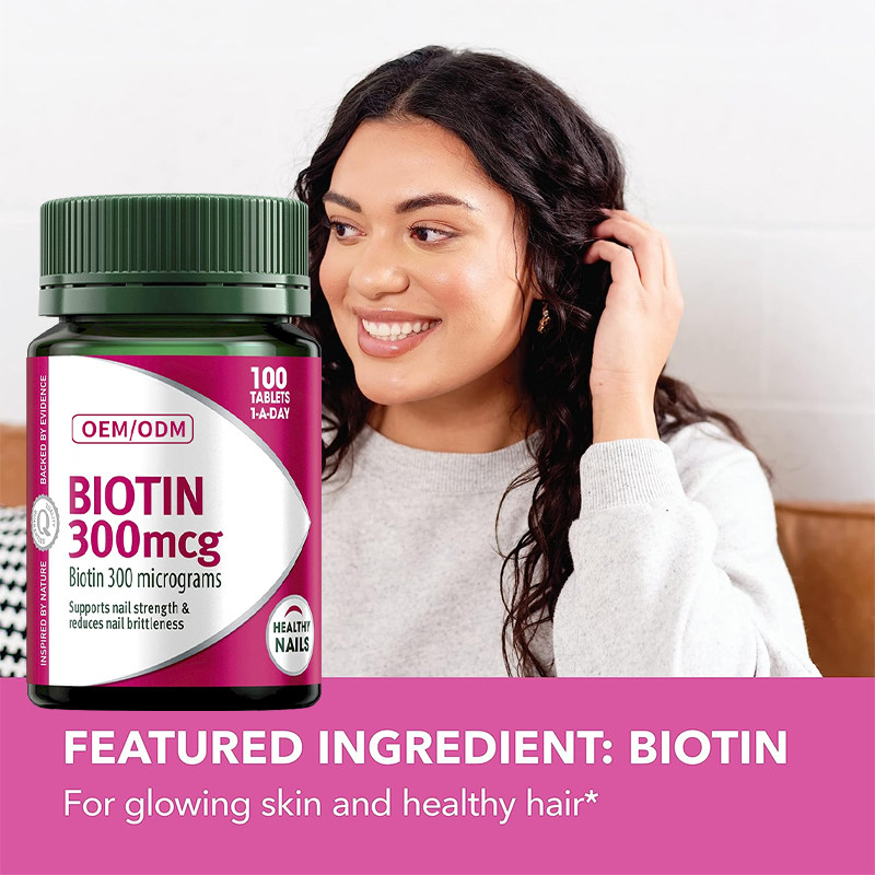 COA Biotin Vitamin Gummies 300mcg Menjaga Kesehatan Kuku Membantu Pemecahan Lemak Makanan 100Pcs