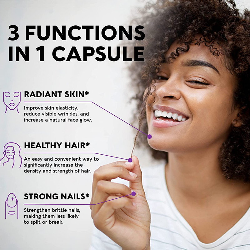 25000 Mcg Biotin Vitamin Pills Rambut Kulit Kuku Untuk Kesehatan Wanita 60pcs tablet rambut feme