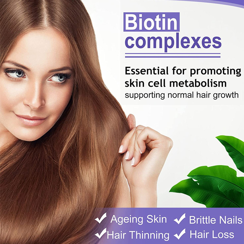 25000 Mcg Biotin Vitamin Pills Rambut Kulit Kuku Untuk Kesehatan Wanita 60pcs tablet rambut feme