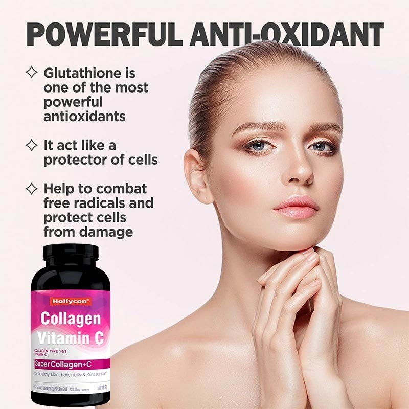 Suplemen Kolagen OEM Rambut Kulit Dan Kuku Mendukung Tablet Vitamin C Organik