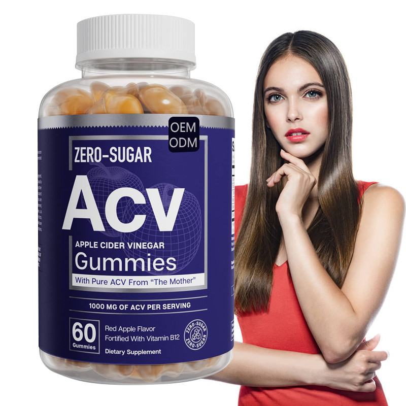 ODM Organik ACV Gummies Mendukung Penurunan Berat Badan Cuka Sari Apel B12 500mg