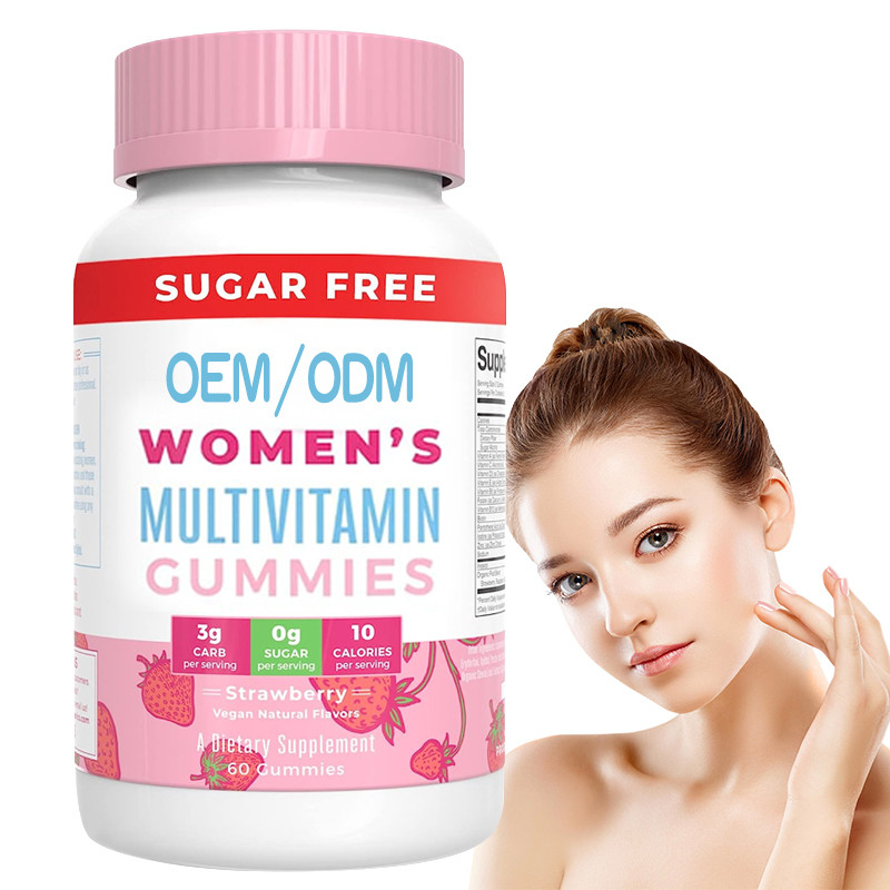 Dukungan Kekebalan Tubuh Vitamin Multivitamin Wanita Harian Dengan Bahan Organik Gummy Kulit Rambut Dan Kuku