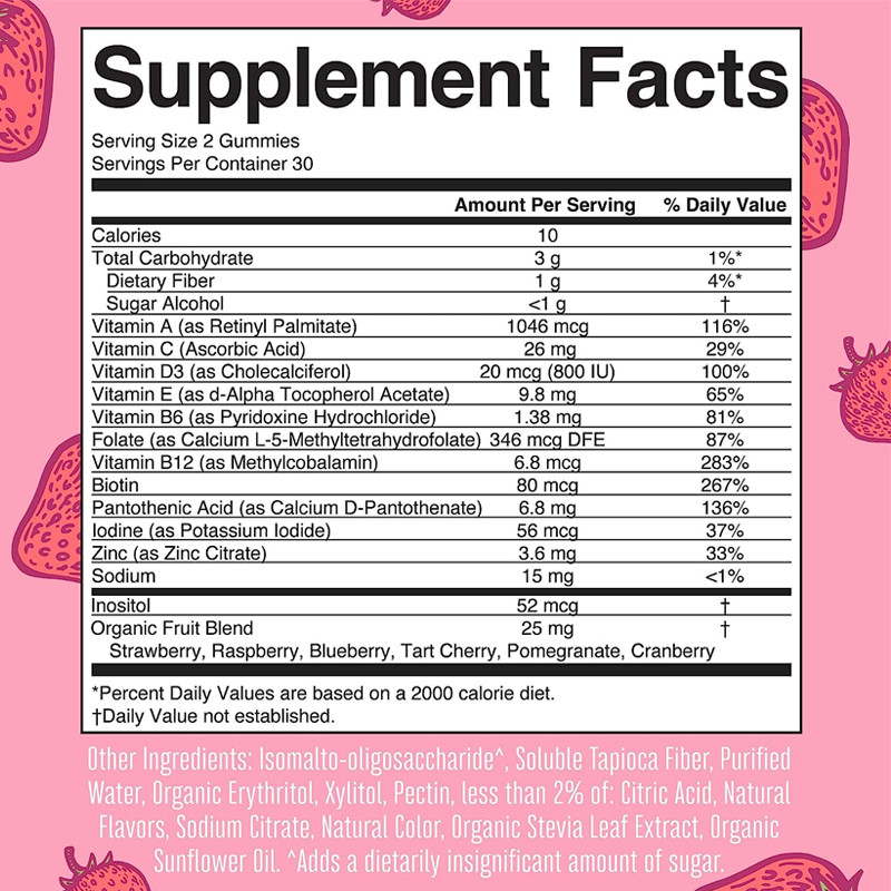 Dukungan Kekebalan Tubuh Vitamin Multivitamin Wanita Harian Dengan Bahan Organik Gummy Kulit Rambut Dan Kuku