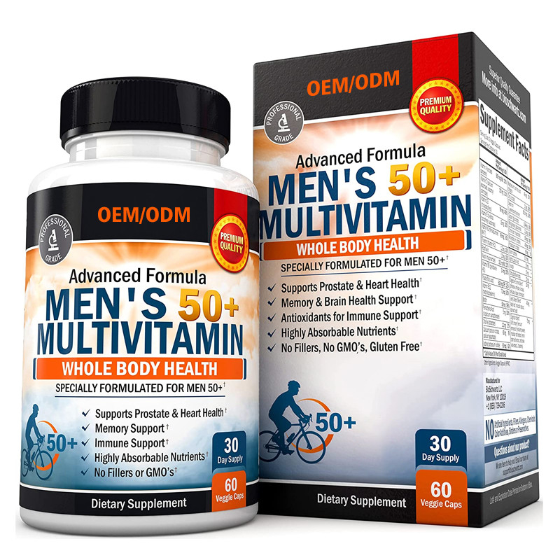 Multivitamin Pria Rasa Kustom Untuk Kinerja Fokus Energi Kapsul Multivitamin Seng Kalsium Magnesium
