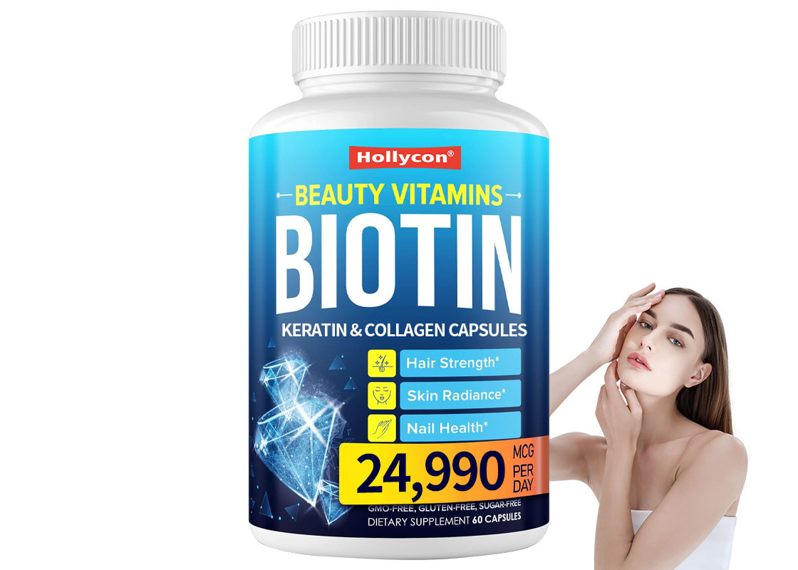 60PCS Biotin Keratin And Collagen Capsules Membantu Untuk Mempertahankan Kesehatan Gigi Dan Kuku