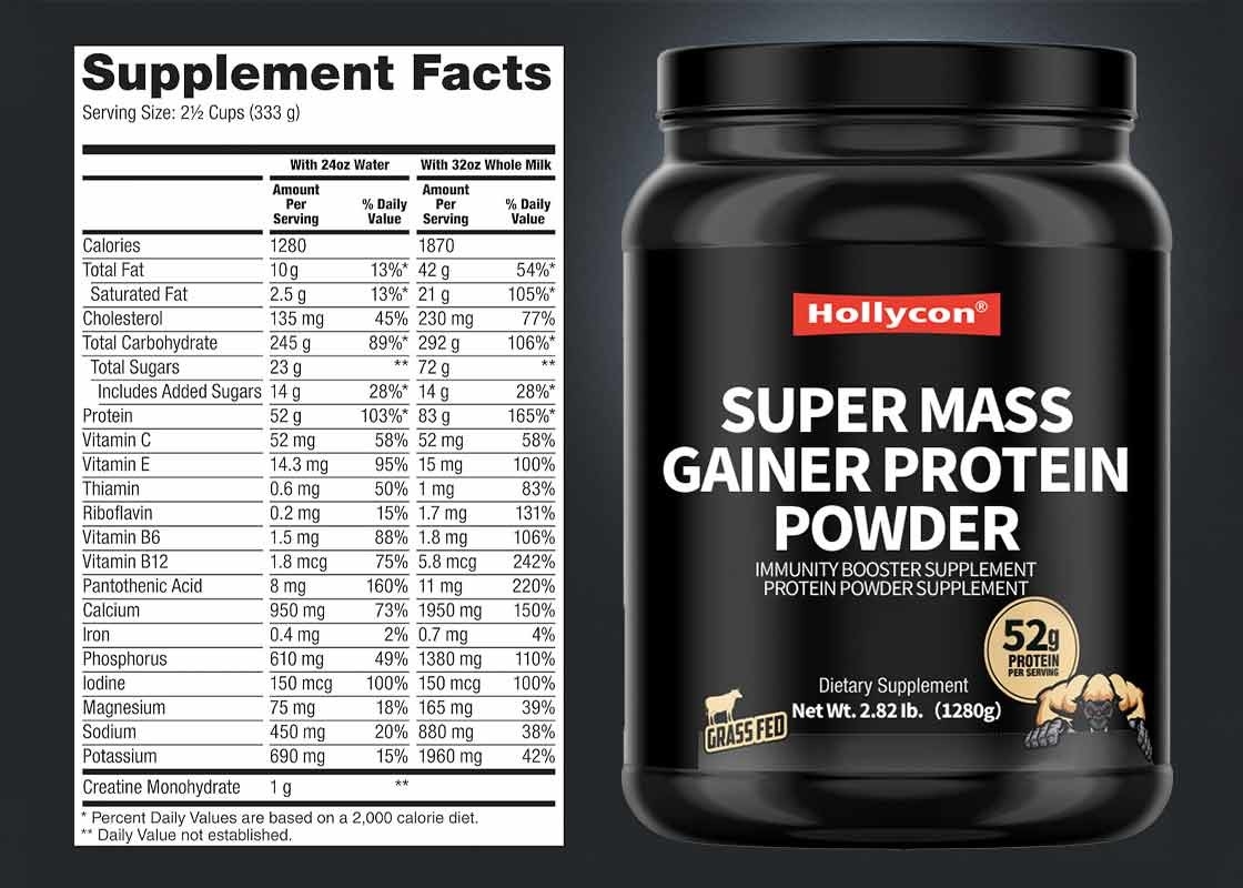 Super Mass Gainer Protein Powder Untuk Dukungan Otot Protein Powder Suplemen Penguat Kekebalan