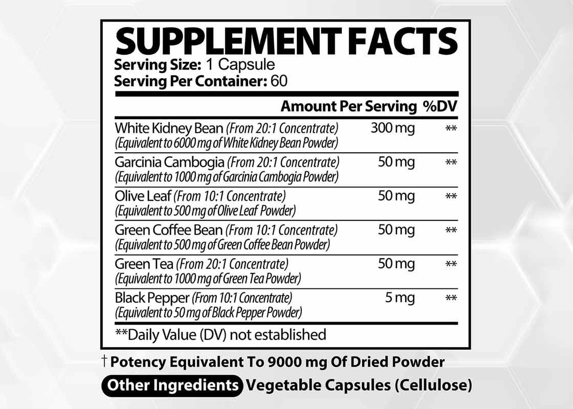 FDA White Kidney Bean Extract Pills Dukungan Untuk Metabolisme Lemak Suplemen penurunan berat badan
