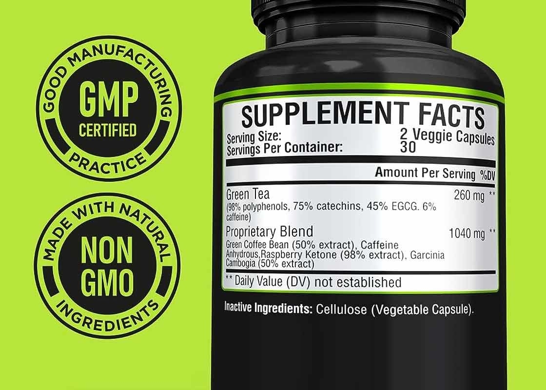 HALAL Green Tea Extract Capsule Suplemen Diet Membantu Mencegah nafsu makan Mencegah Kelaparan Kapsul Penghilang Berat Badan
