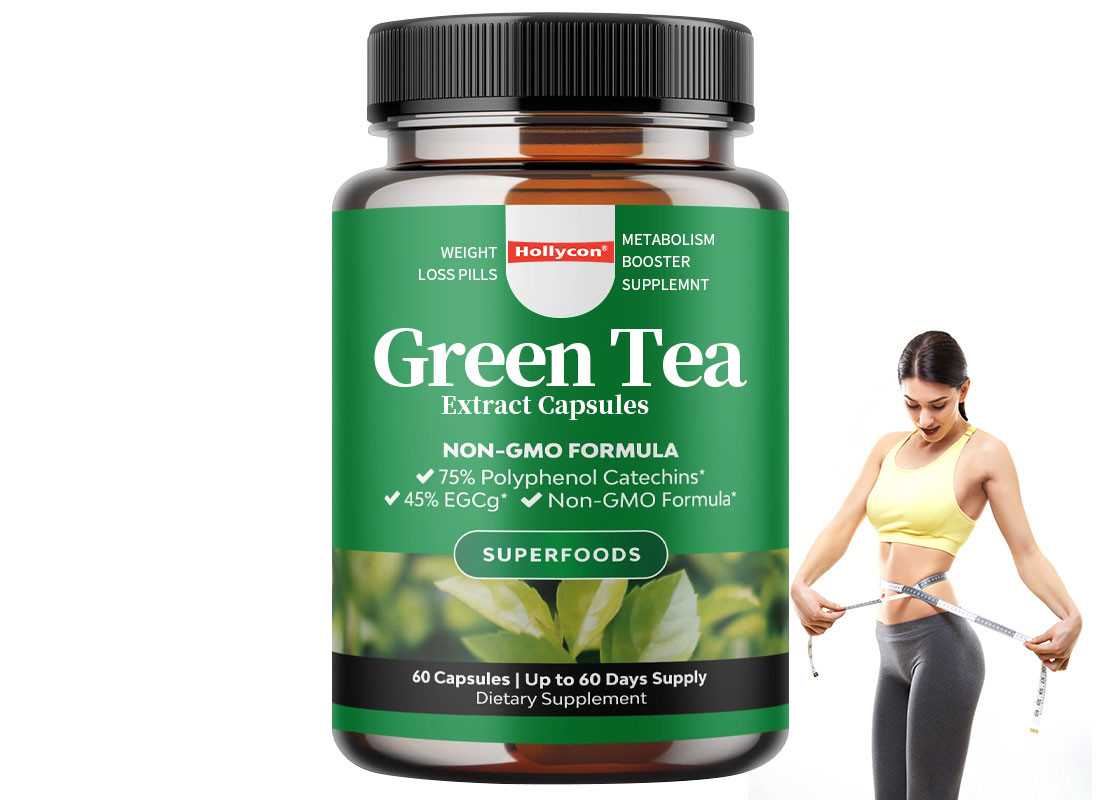 60 pcs Green Tea Extract Capsules Dukungan Untuk Meningkatkan Thermogenesis