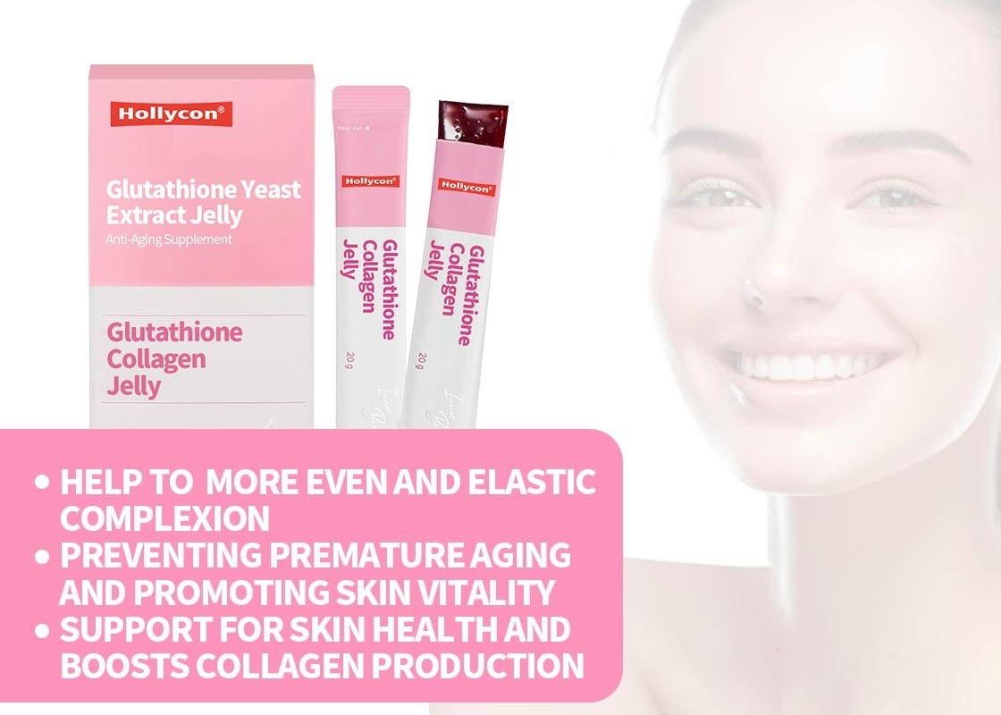 ODM Glutathione Collagen Jelly Dukungan Untuk Kesehatan Kulit Suplemen Anti Penuaan Glutathione Yeast Extract Jelly