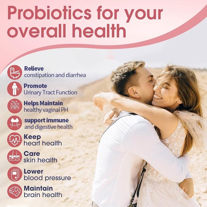 OEM Wanita Probiotik Dengan D-Mannose Dan Cranberry Untuk Urinary Tract Gut Kesehatan Pencernaan Prebiotik Dan Probiotik Powder