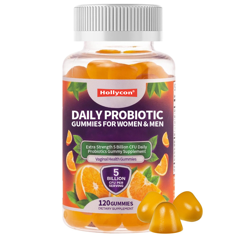 OEM Probiotic Gummies Daily Untuk Wanita & Pria Kekuatan Ekstra 5 Miliar CFU Probiotics Gummy Suplemen