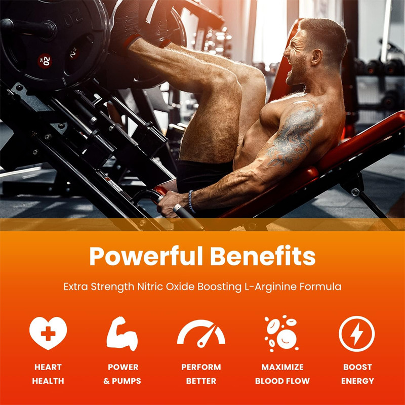 OEM Premium L-Arginine Supplement L-Arginine Powder & L-Citrulline yang ditingkatkan dengan biji anggur & jahe