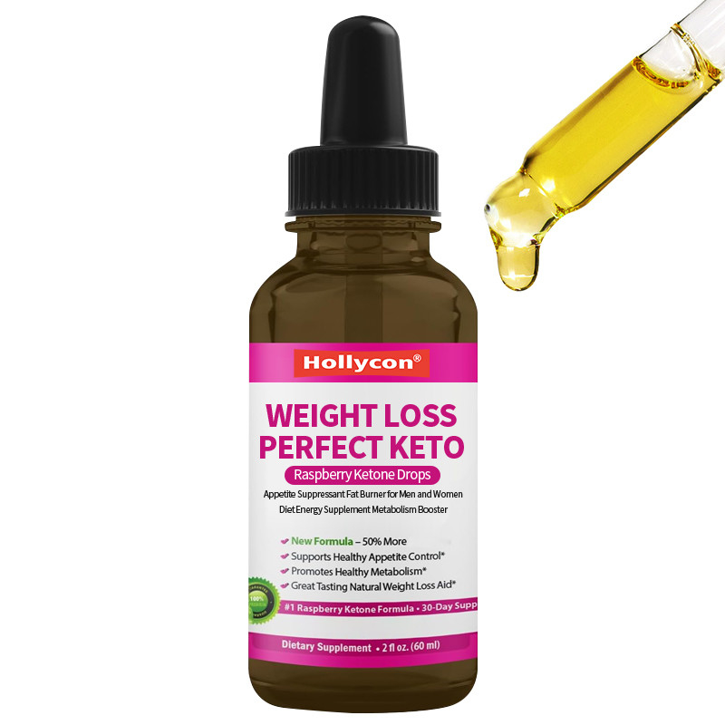 Penurunan Berat Badan Perfect Keto Raspberry Ketone Drops Suppressant Appetite Fat Burner Untuk Pria Dan Wanita Suplemen Energi Diet