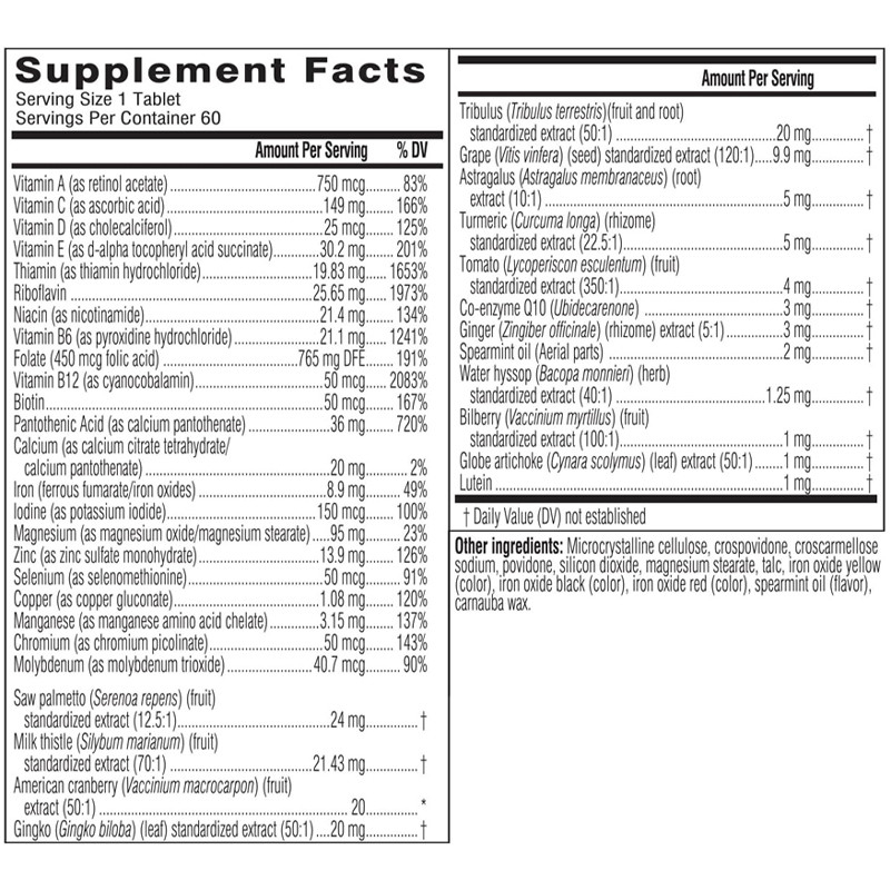 Label Pribadi Tablet Multivitamin Sehari Untuk Pria Vitamin, Antioksidan Dan Mineral Pria 50+ Multivitamin Suplemen