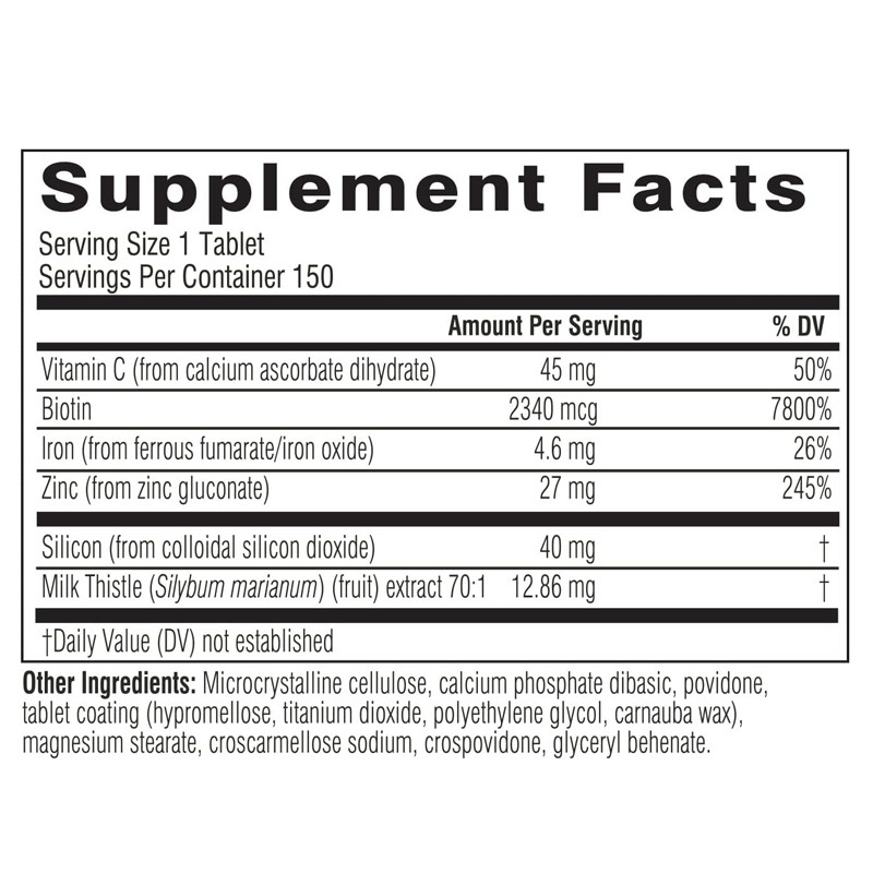 Biotin Tablet Rambut Kulit Dan Kuku Kolagen Suplemen Untuk Wanita & Pria Vitamin C, Seng & Suplemen Besi