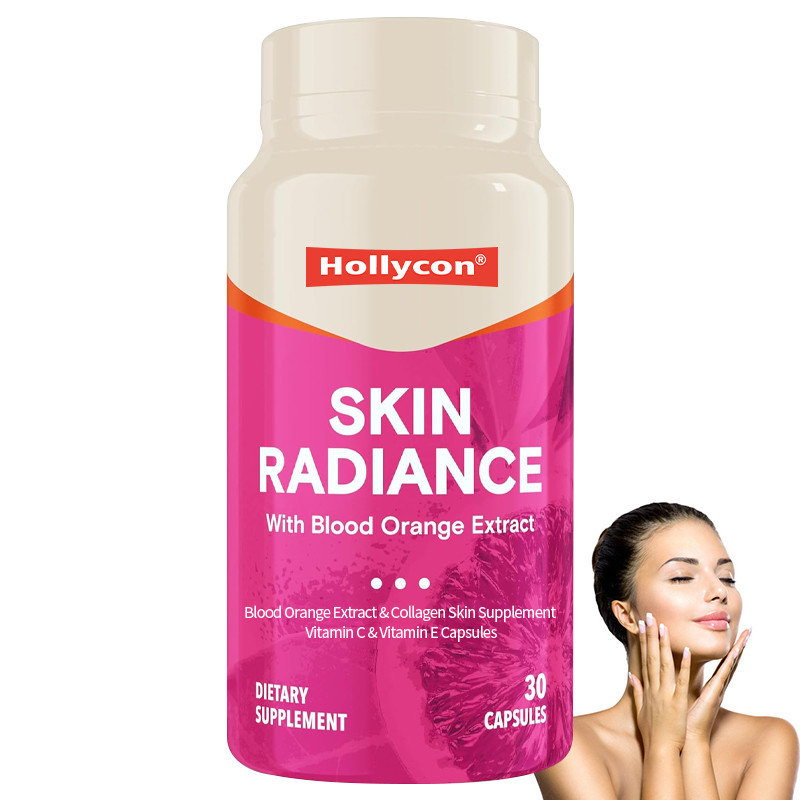 OEM Kapsul Radiance Kulit Oranye Darah Ekstrak Kolagen Suplemen Kulit Vitamin C Vitamin E Kapsul