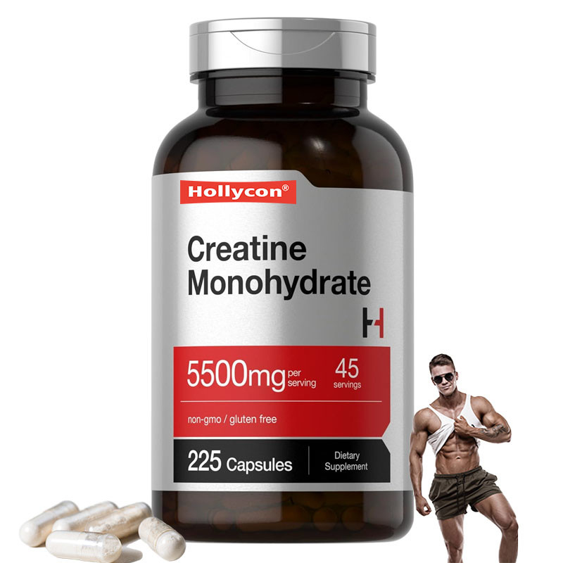 OEM Non-GMO Gluten Bebas Energi Dukungan Untuk Dewasa Creatine Monohydrate Kapsul