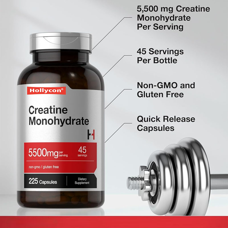 OEM Non-GMO Gluten Bebas Energi Dukungan Untuk Dewasa Creatine Monohydrate Kapsul