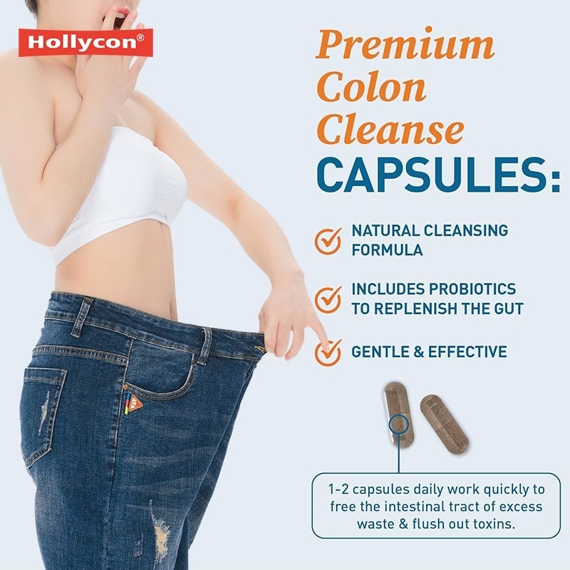 Kolon 14 Hari Membersihkan Pembersihan Usus Lanjutan Detox Dukungan Menurunkan Berat Badan Kapsul Kesehatan Pencernaan