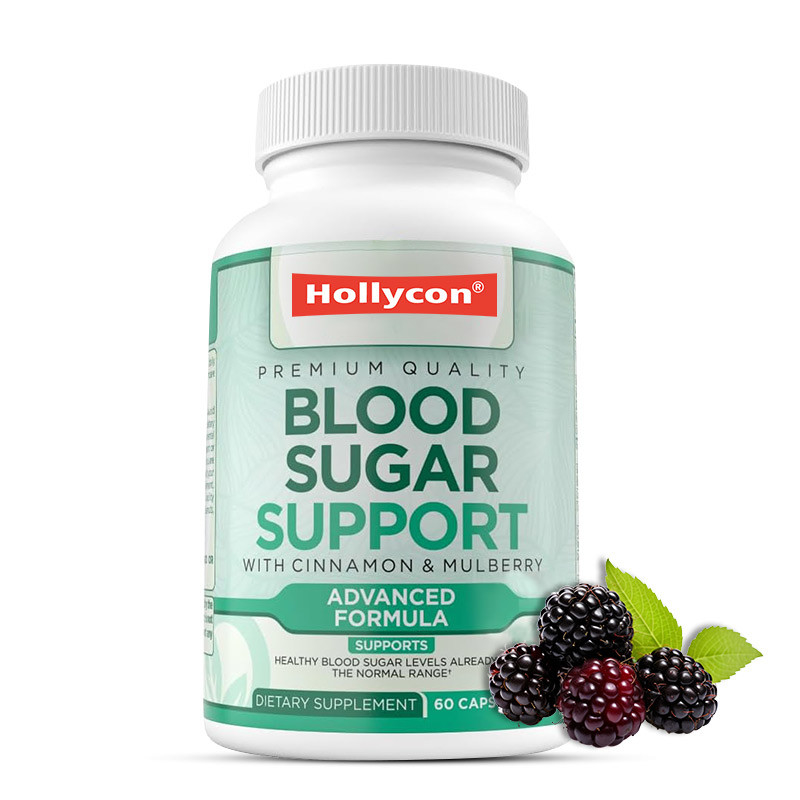 OEM Suplemen Dukungan Gula Darah Normal Kayu manis Melon pahit Mulberry Seng Biotin Vitamin Herbal Suplemen