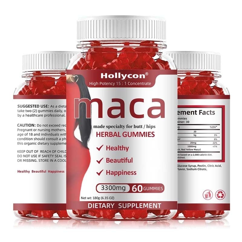 OEM Energi Mood Dukungan kekebalan tubuh dan keseimbangan hormon untuk wanita Maca Root Gummies