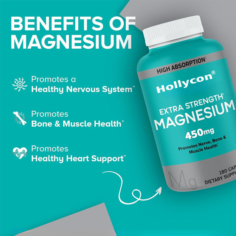 OEM High Absorption Kesehatan Otot Otot Diet Magnesium untuk Dewasa Kapsul Magnesium