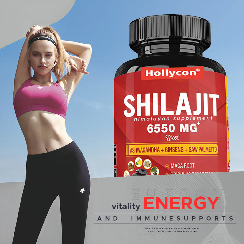 Himalaya Shilajit Suplemen Energi dan Dukungan Imun Gabungan Ashwagandha Ginseng Saw Palmetto Maca