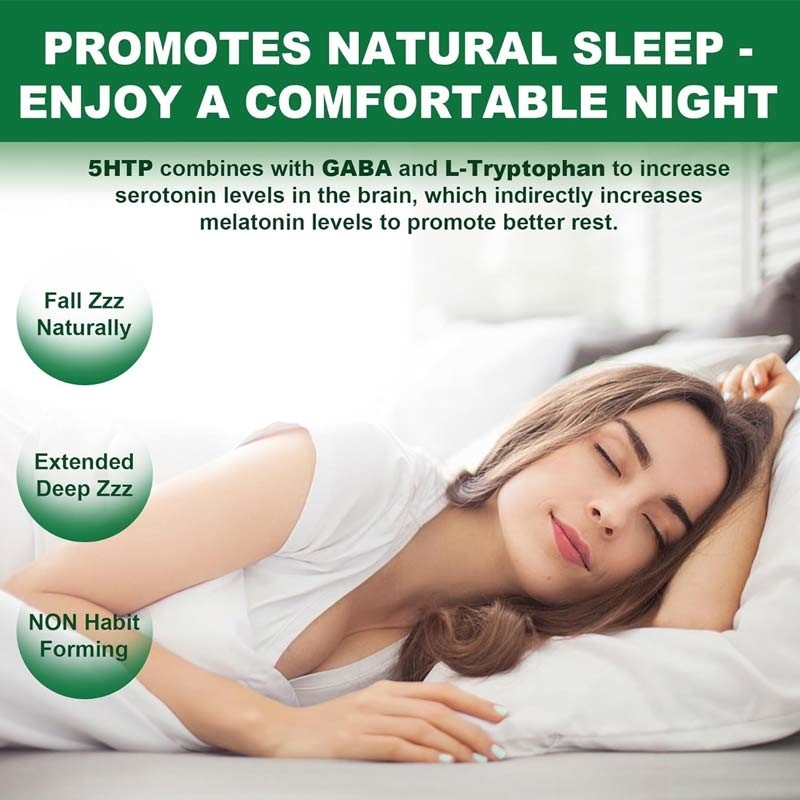 OEM 5 - HTP GABA Sleep Gummies Suplemen GABA Alam Tidur Otak Dan Sendi Relaksasi