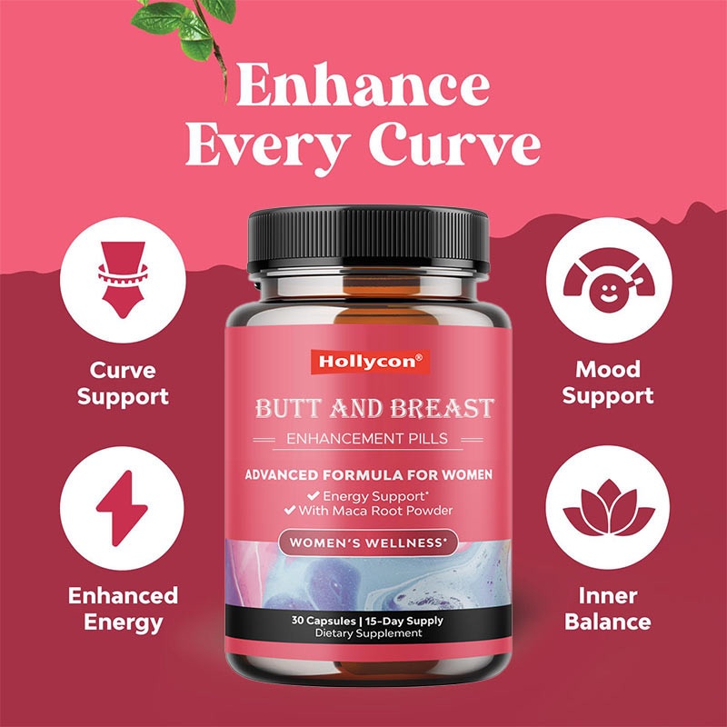 Pil Pembesaran Payudaranya Dukungan Kurva Tubuh Saw Palmetto Horny Goat Weed