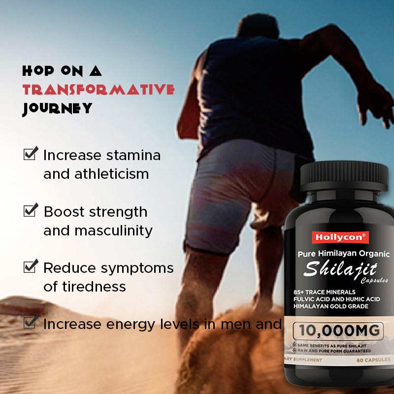 OEM Himalaya Murni Shilajit Organik Kapsul Antioksidan Dukungan Energi Penghilang Stres Kekebalan