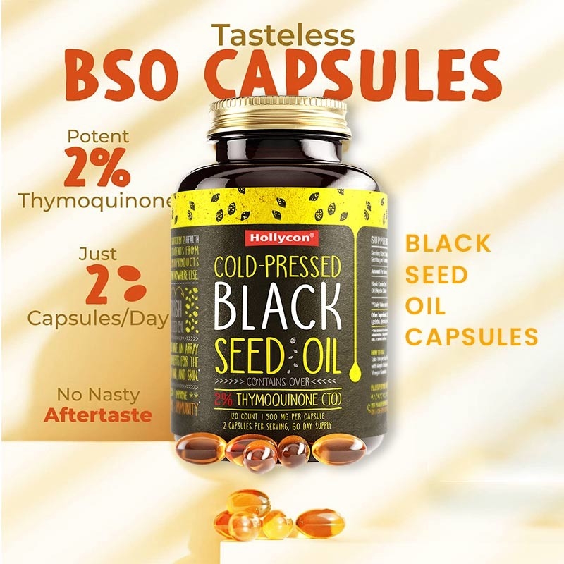 Minyak Benih Hitam Softgels 1000mg Minyak Benih Kimun Hitam Untuk Dukungan Imun