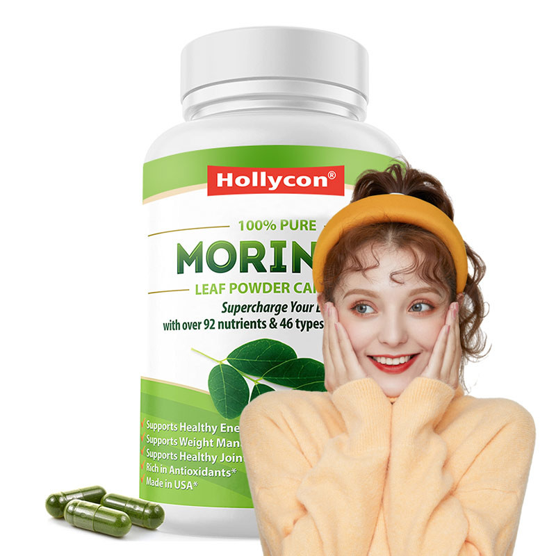 Kapsul Moringa Bubuk Moringa Organik Daun Moringa Dukungan Energi Metabolisme Pabrik Kekebalan