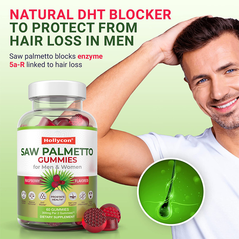 Saw Palmetto Gummies Untuk Pria Dan Wanita Keseimbangan Hormon Saw Palmetto Suplemen